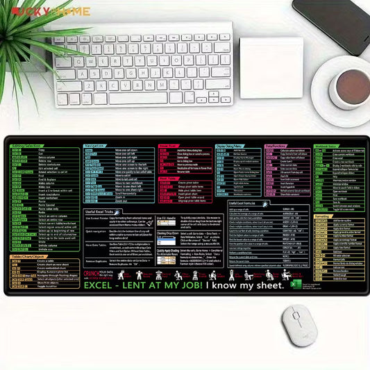 Excel Shortcut Mouse Pad – Boost Productivity Desk Mat