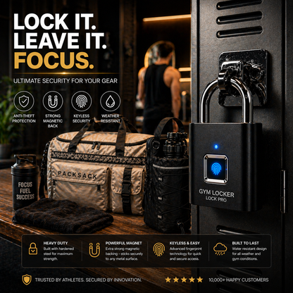 Smart Fingerprint Padlock – Keyless Security, USB Rechargeable, Instant Unlock