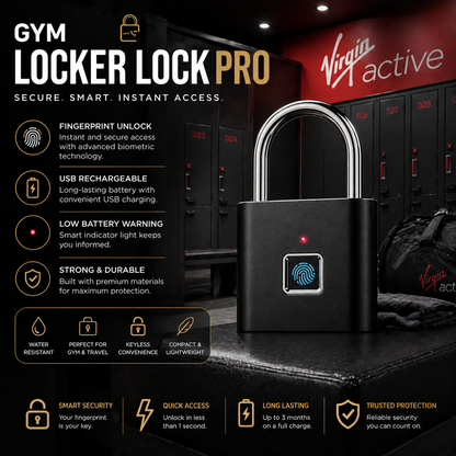 Smart Fingerprint Padlock – Keyless Security, USB Rechargeable, Instant Unlock