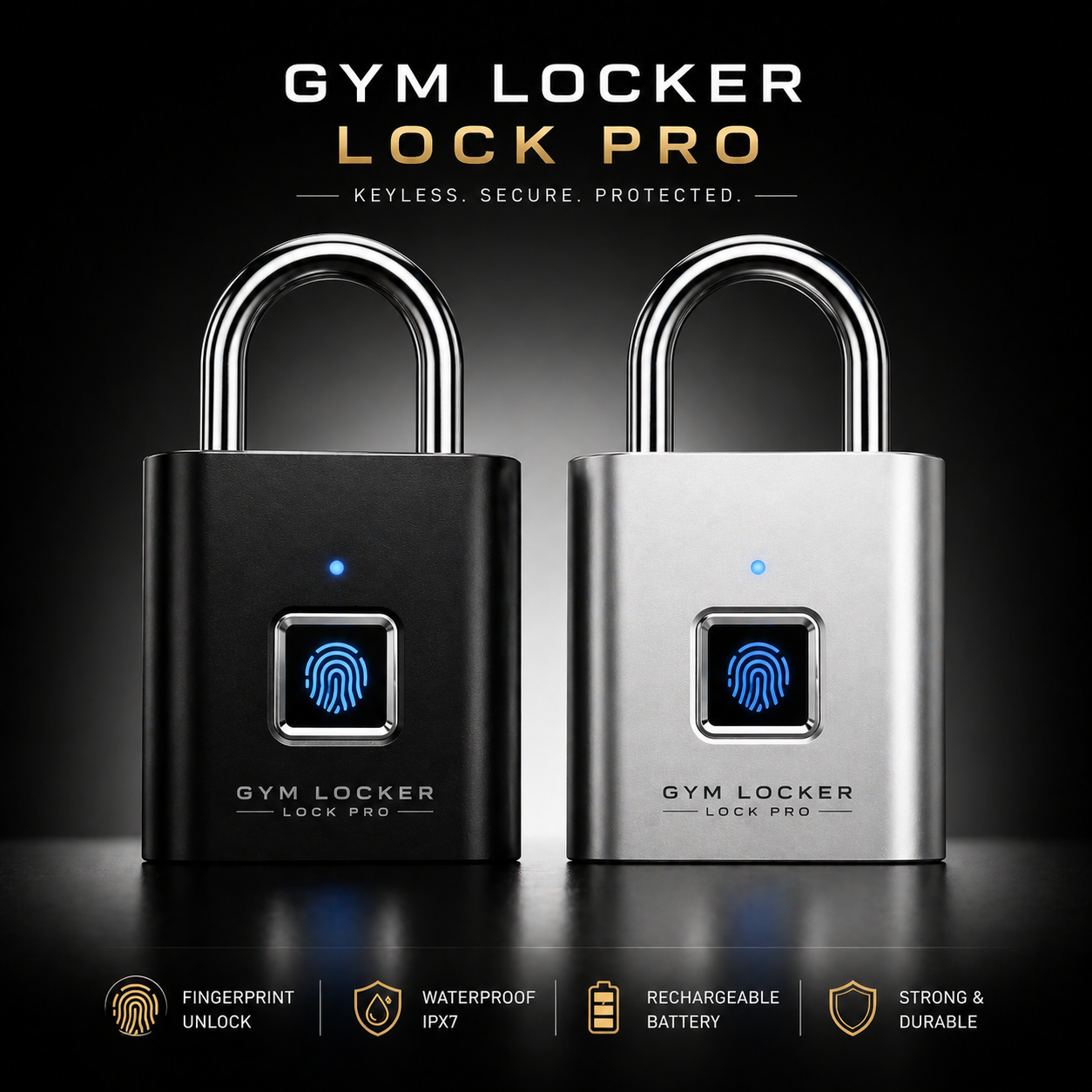 Smart Fingerprint Padlock – Keyless Security, USB Rechargeable, Instant Unlock